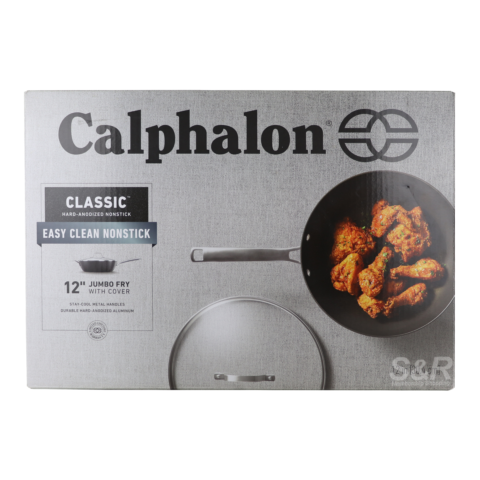 Calphalon Classic 12" Jumbo Fry with Cover 1pc Calphalon Classic 12" Jumbo Fry with Cover 1pc